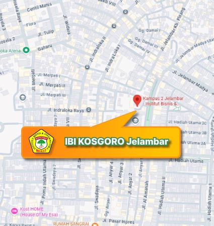 Peta & Lokasi Kampus IBI Kosgoro Jelambar Hybrid Ak